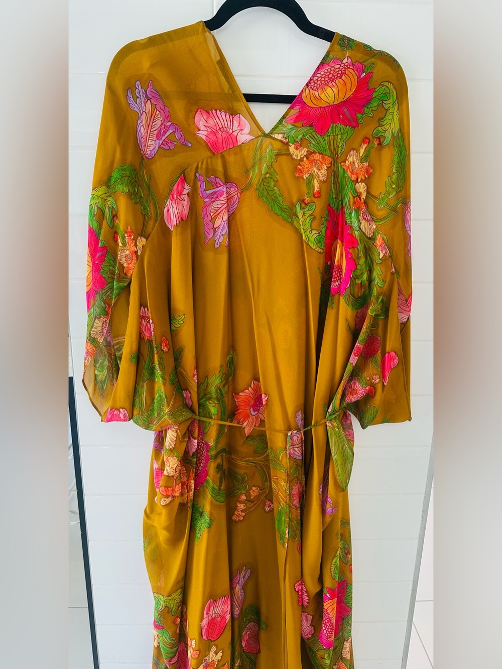 ZW Zara Oversized Floral Boho Kaftan Dress NWOT - Picture 6 of 9